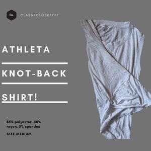 Athleta Bright White Twist-Back Tank Top, Medium (M)